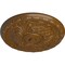 Ekena Millwork Amelia Ceiling Medallion (Fits Canopies up to 4 1/8"), Hand-Painted Smokey Topaz, 15 3/4"OD x 5/8"P CM16AMSTF - alternate 4